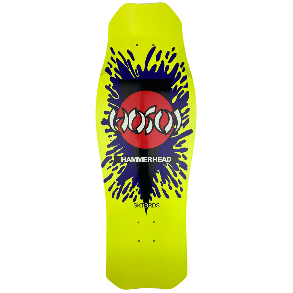 Hosoi Skateboards NEON O.G. Hammerhead Splat Deck– 10.5&quot; x 31&quot; - Yellow