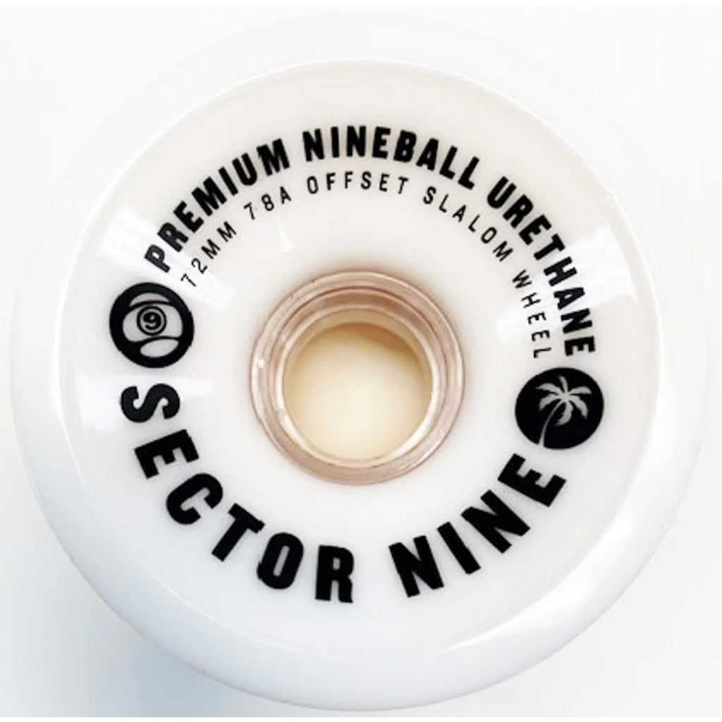 Sector 9 72mm Premium Nineball Slalom Wheels - White