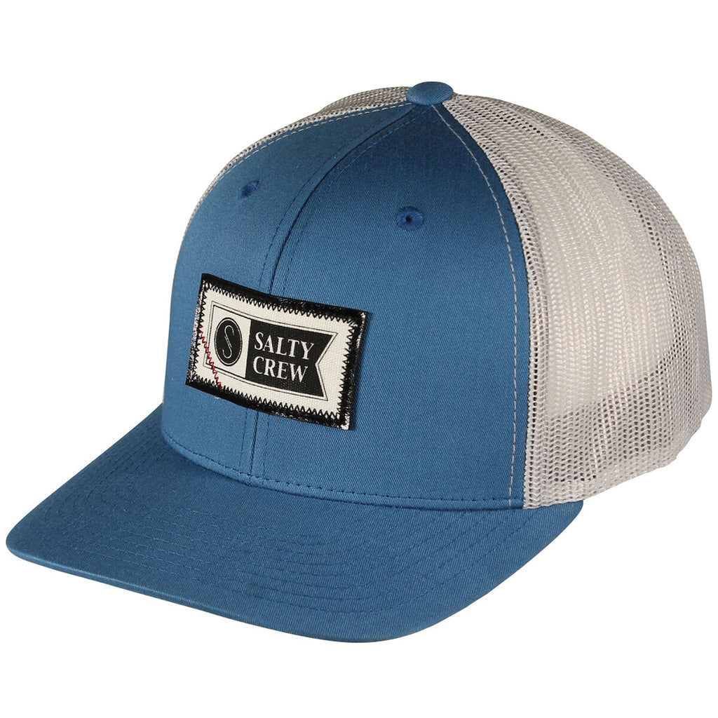 Salty Crew Mens Topstitch Retro Trucker - Slate/Silver