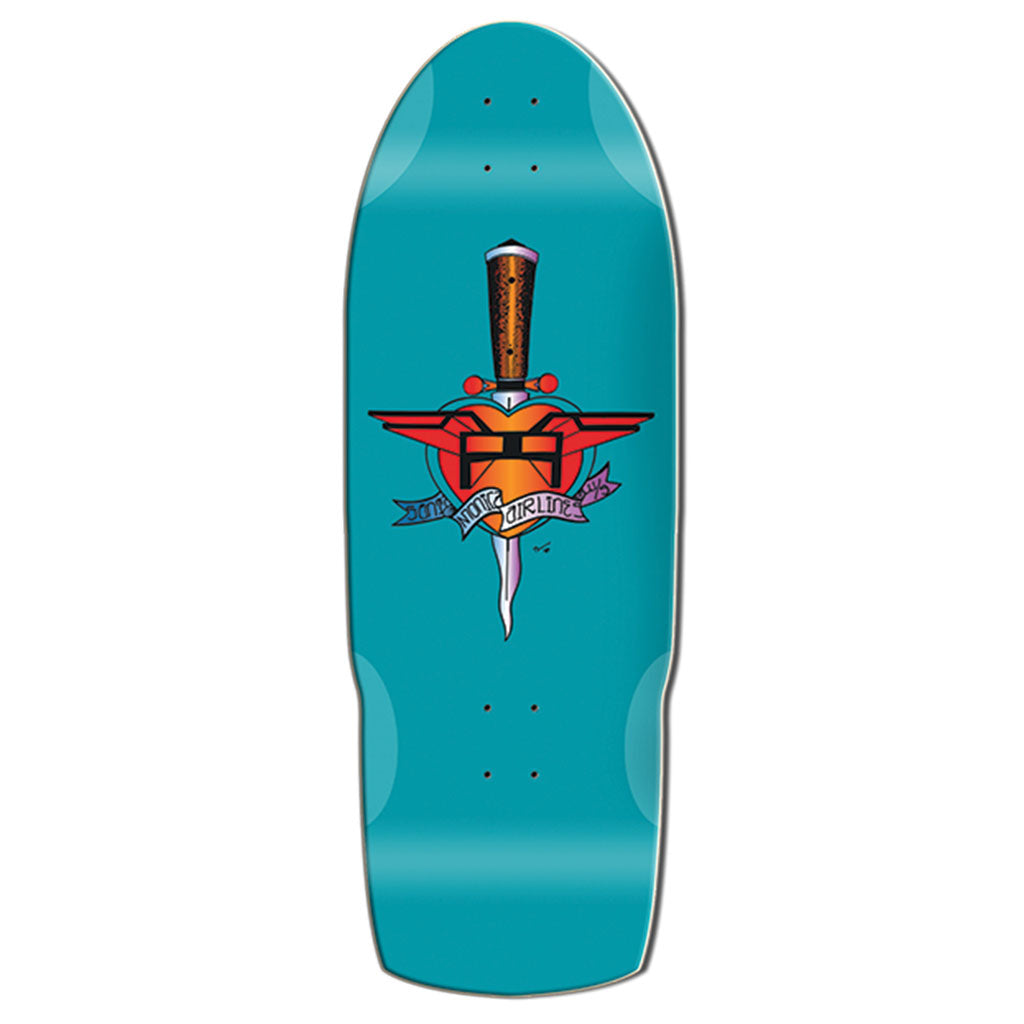 Santa Monica Airlines Heart Attack Deck-10.5x31 Teal Dipped