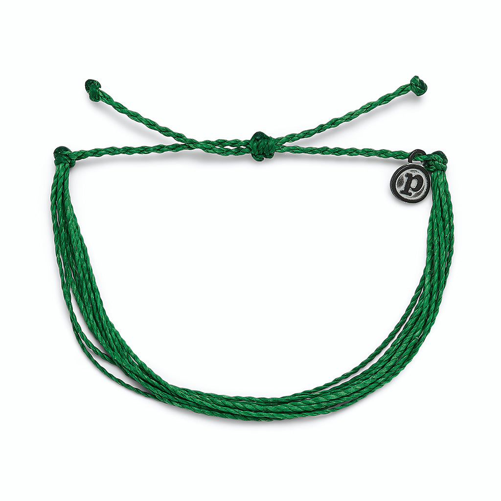 Pura Vida Original Solid Bracelet - Dark Green