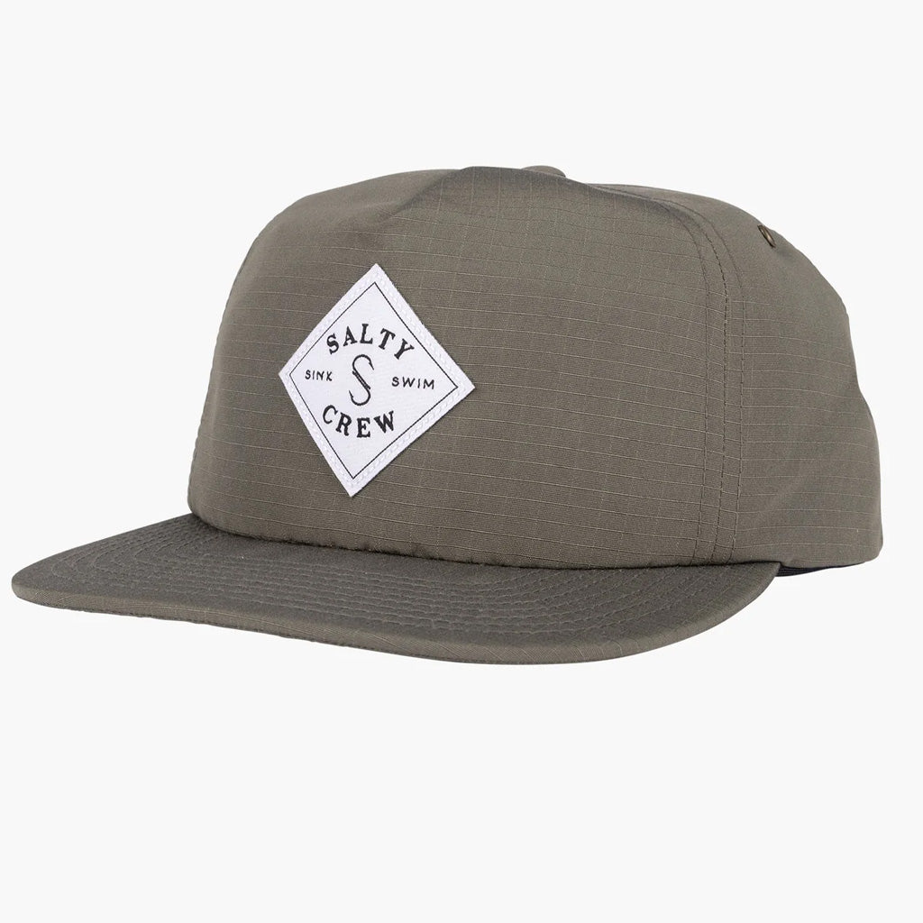 Salty Crew Mens Tippet Rip 5 Panel - Olive