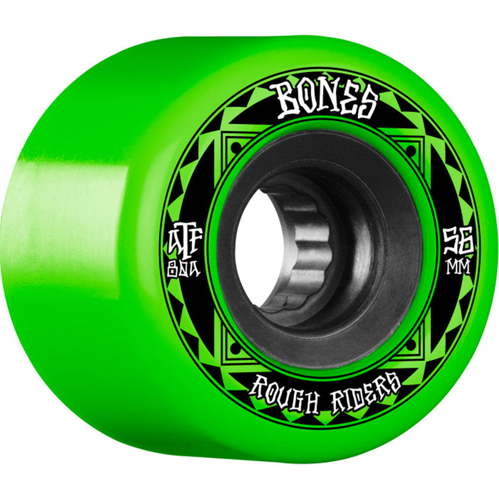 Bones ATF Rough Rider Runners 59mm 80a Skateboard Wheels - Green