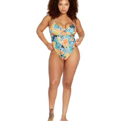 Volcom Womens Take It Easy One Piece Swimsuit - Multi