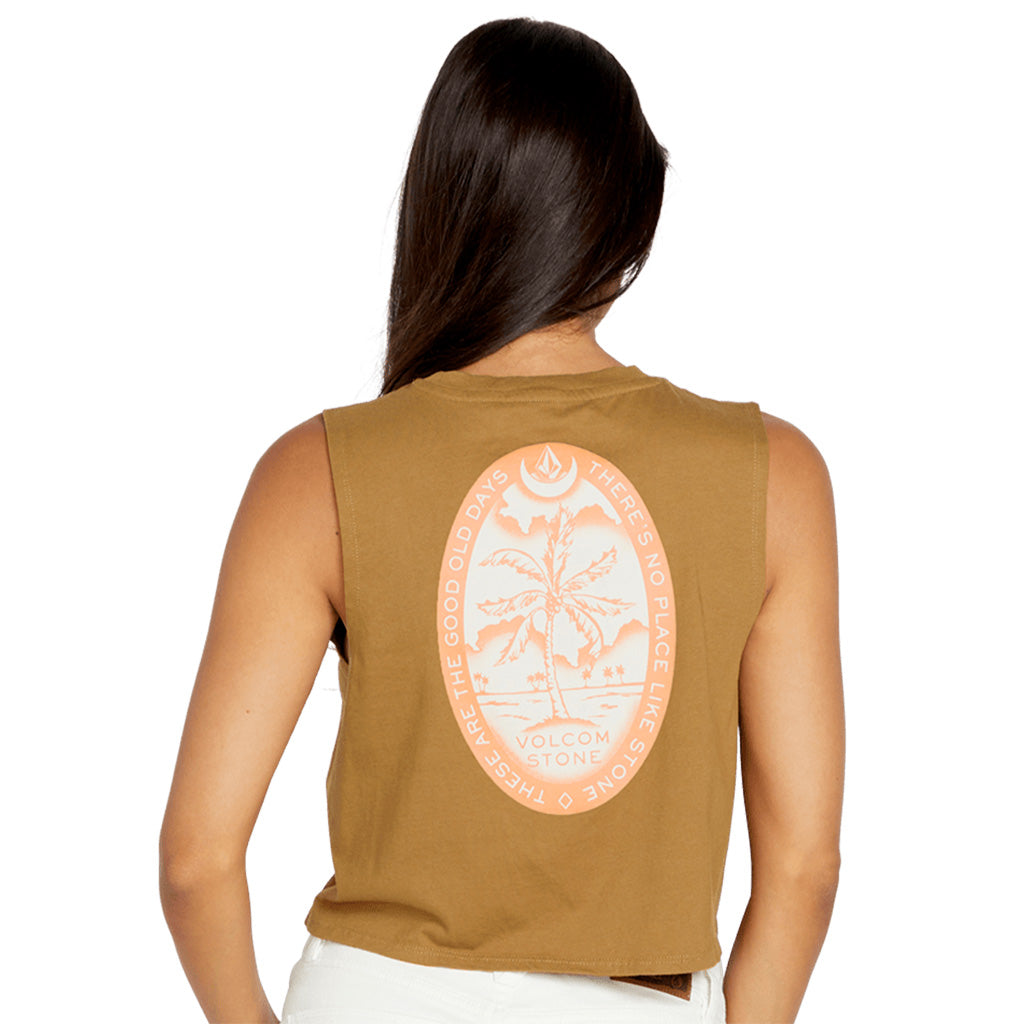 Volcom Womens Stone Hour Crop - Rustic Brown