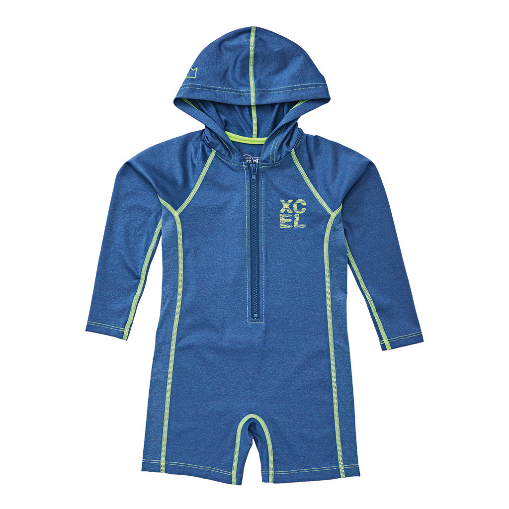 Toddler Unisex Premium Stretch Long Sleeve Front Zip Hooded Springsuit UV