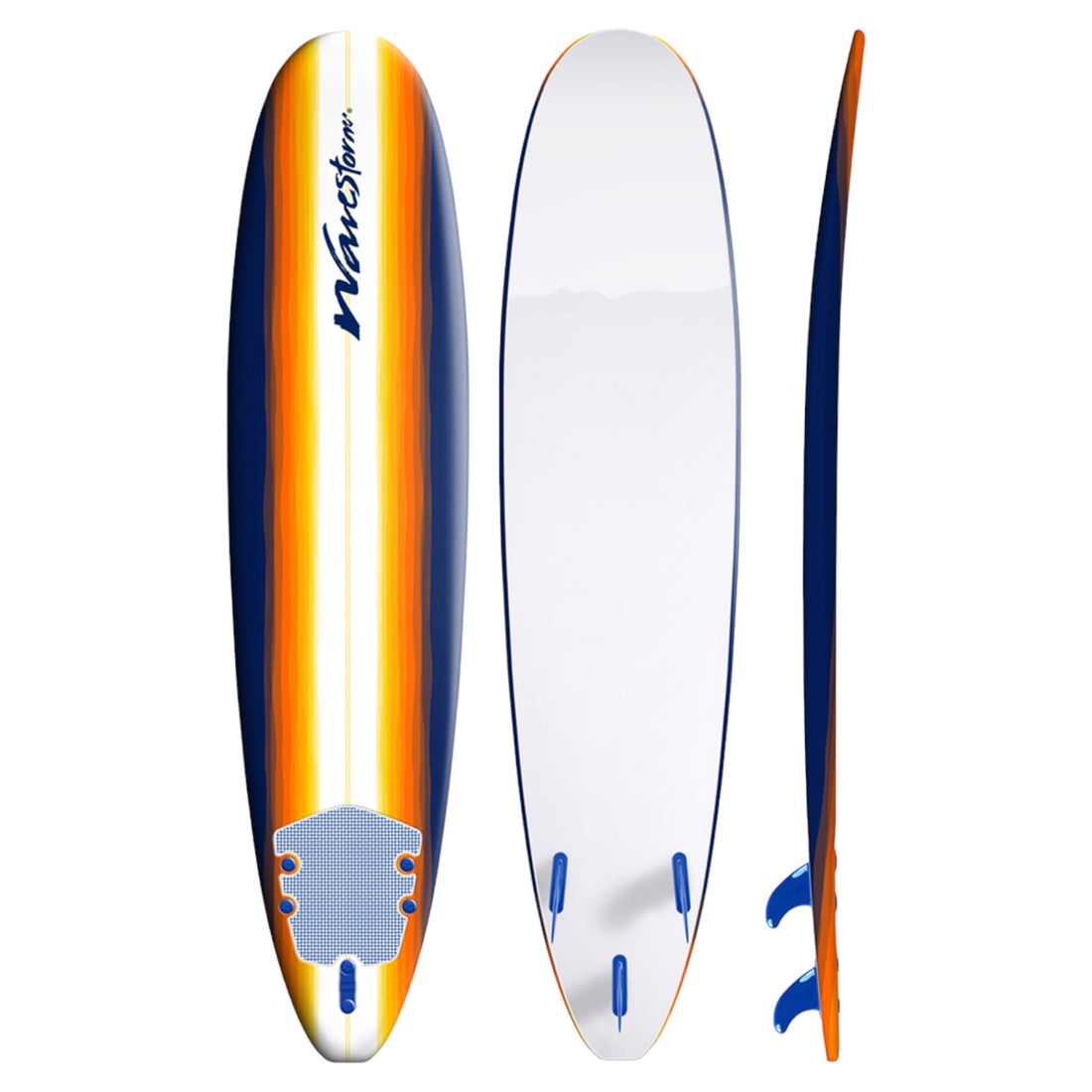 Wavestorm Surfboards Sunburst Surfboard -  8 ft Blue/Orange