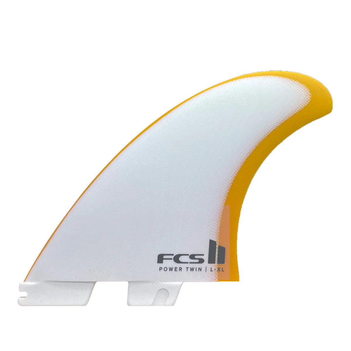 FCS II Power Twin + Stabilizer  Twin Fins - Mango/L-XL