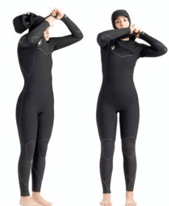 Body Glove Womens Stellar 5/4/3mm Chest Zip Wetsuit - Black