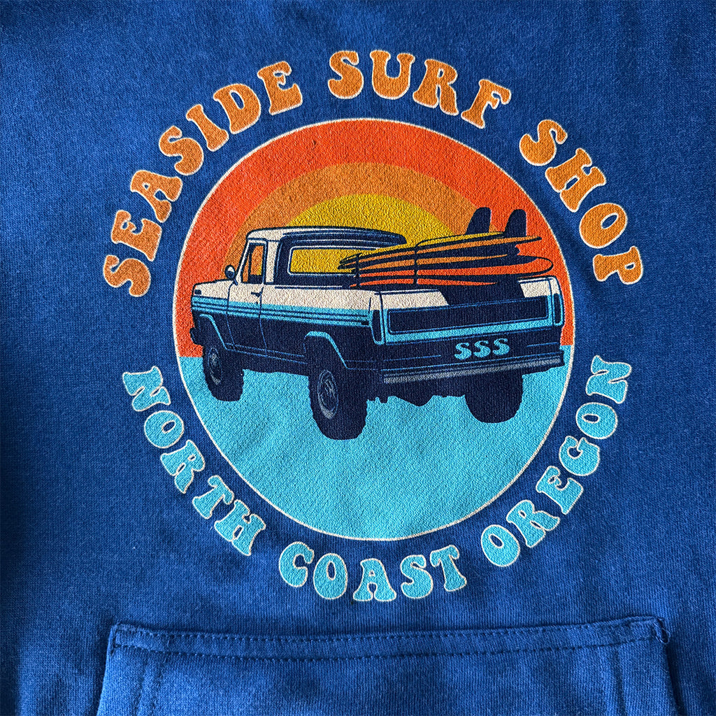 Seaside Surf Shop Youth Beach Truck Pullover Hoody - Royal Heather