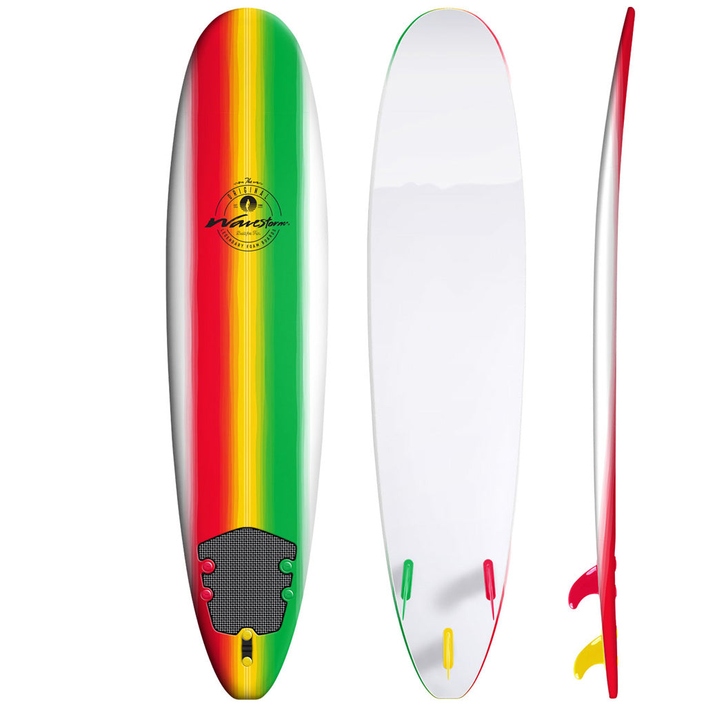 Wavestorm Surfboards Burst Rasta Surfboard - 8 ft