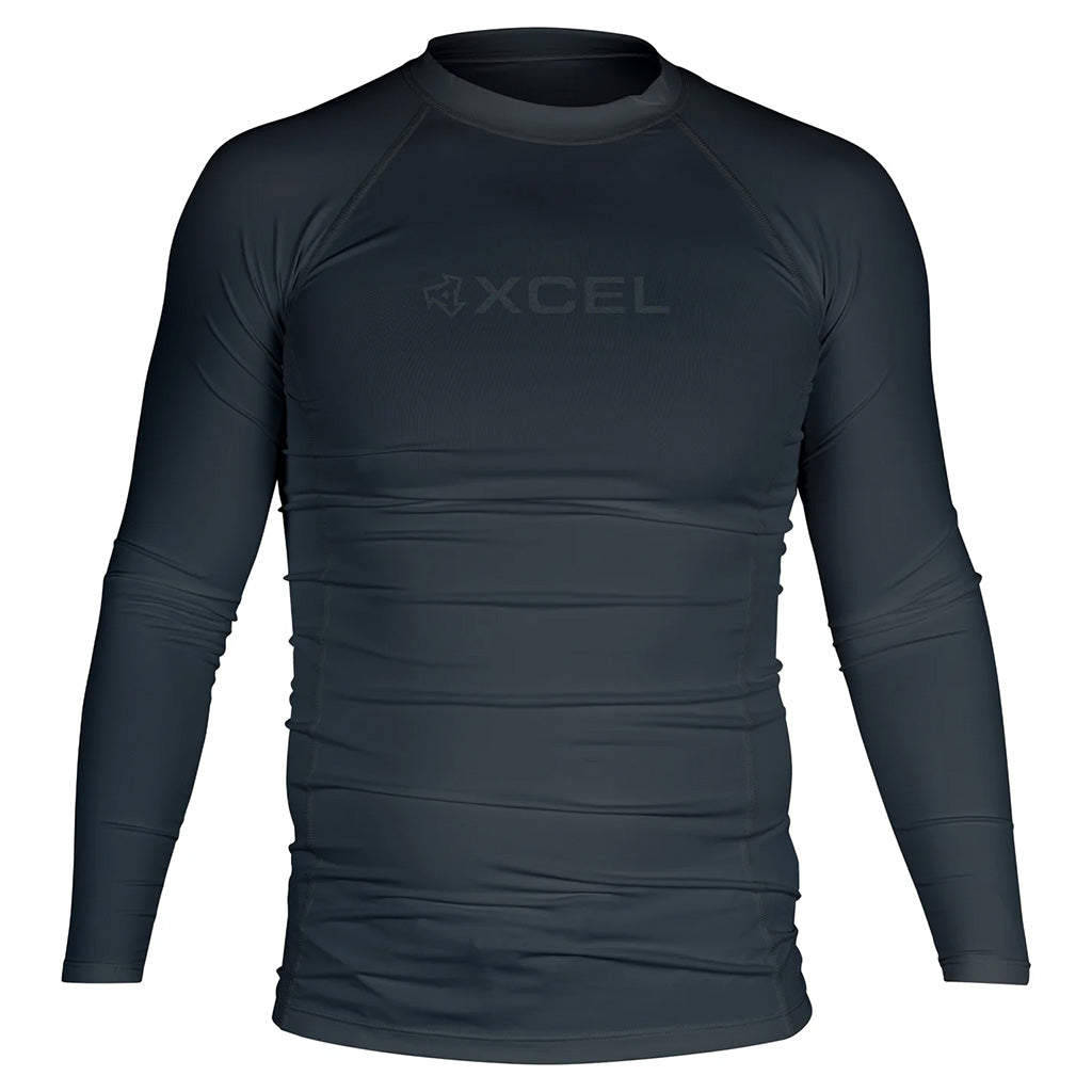 Xcel Mens Premium Stretch L/S UV Rashguard - Black