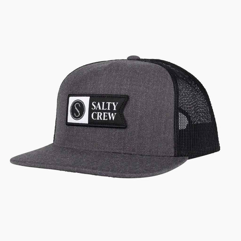 Salty Crew Alpha Twill Trucker - Dark Heather Grey