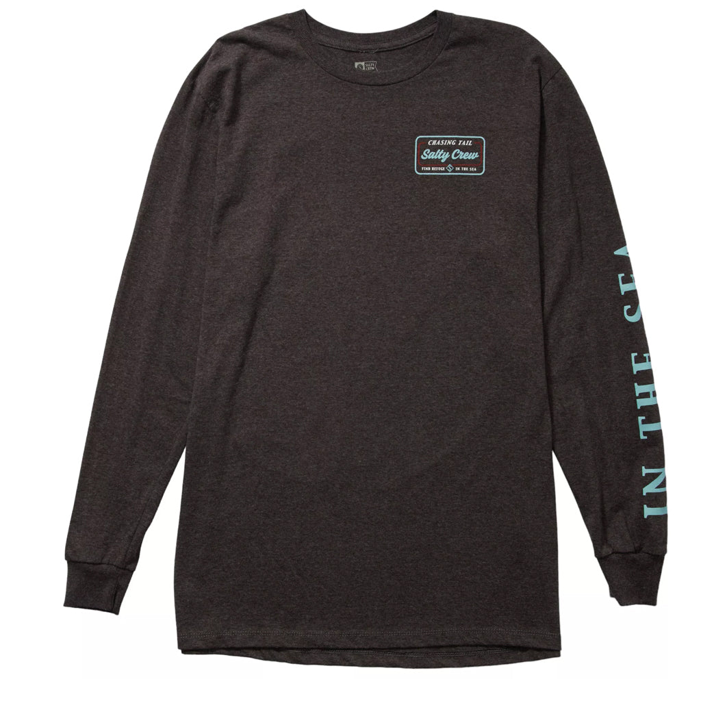 Salty Crew Mens Marina Classic  L/S Tee - Charcoal Heather