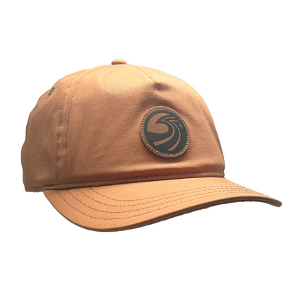 Seaside Surf Shop OG Wave Logo Badge Cap - Waxed Canvas/Brown Sugar - Seaside Surf Shop 