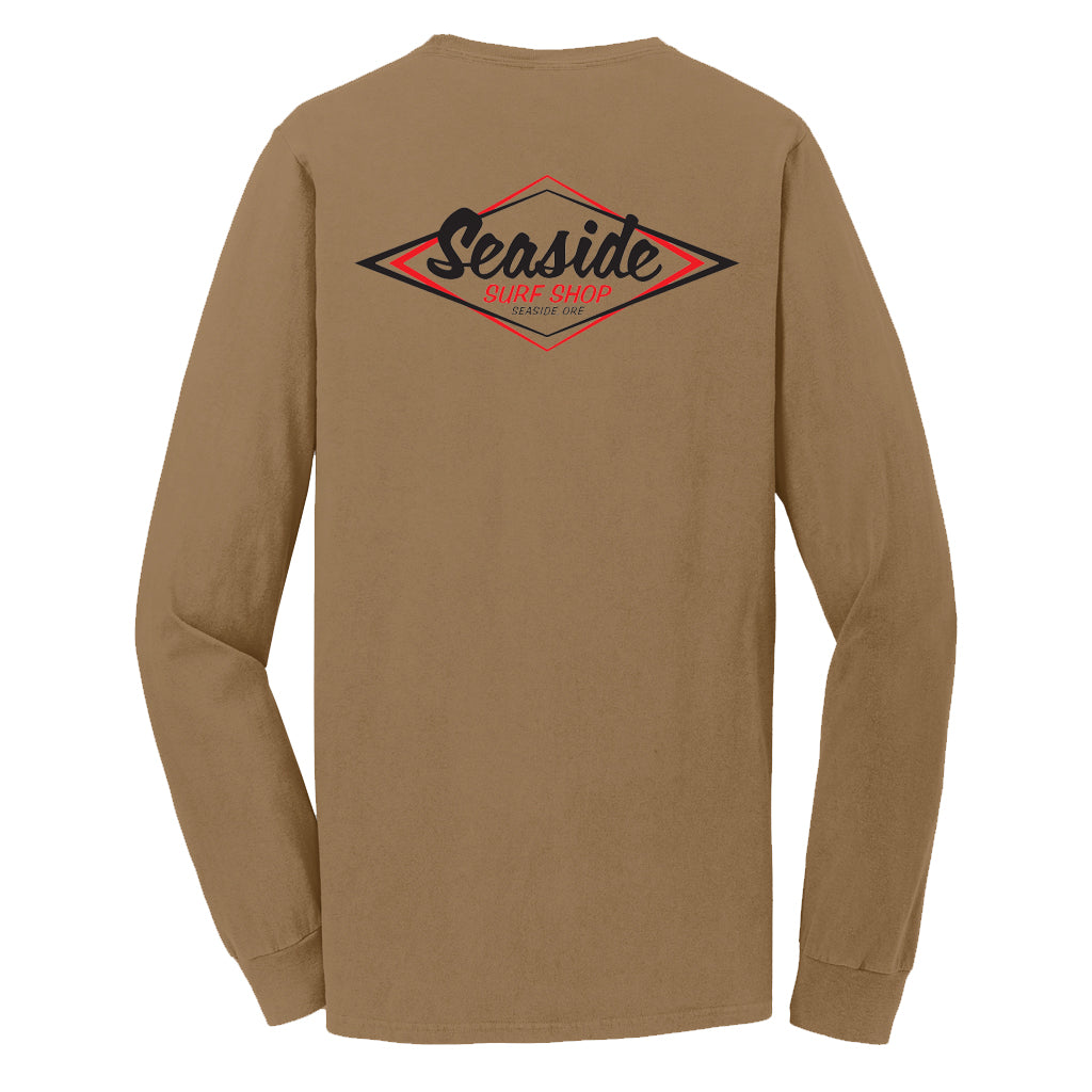 Seaside Surf Garment Dyed Vintage Logo L/S Tee - Cider II