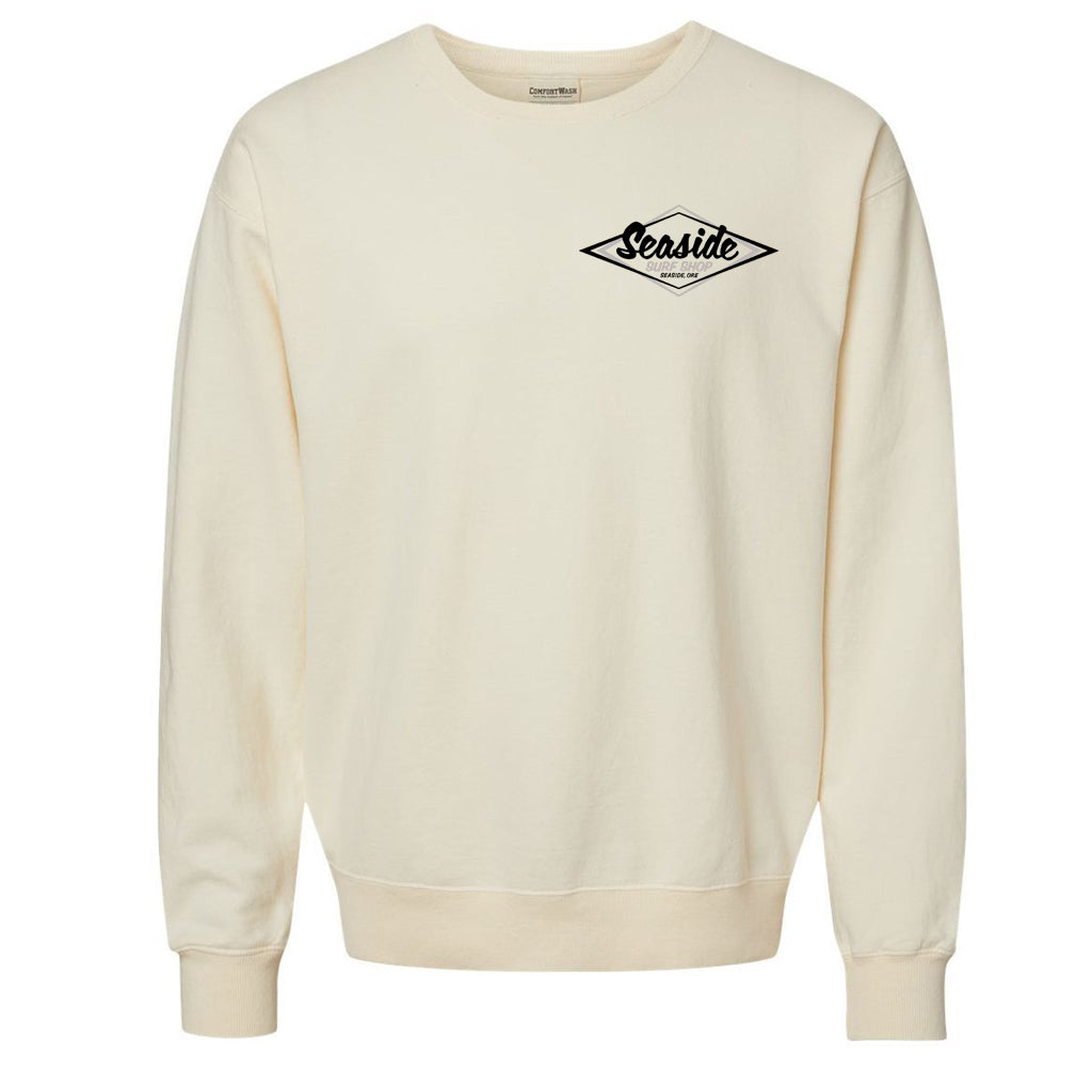 Seaside Surf Shop Vintage Logo Crew Sweatshirt - Ivory