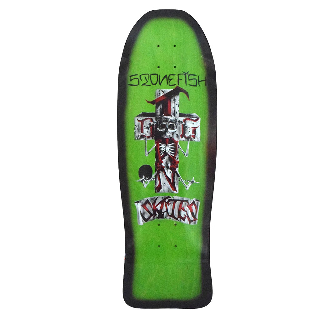 Dogtown Stonefish 80s Reissue Deck - 10.125&quot; x 30.325&quot;/Lime - Seaside Surf Shop 