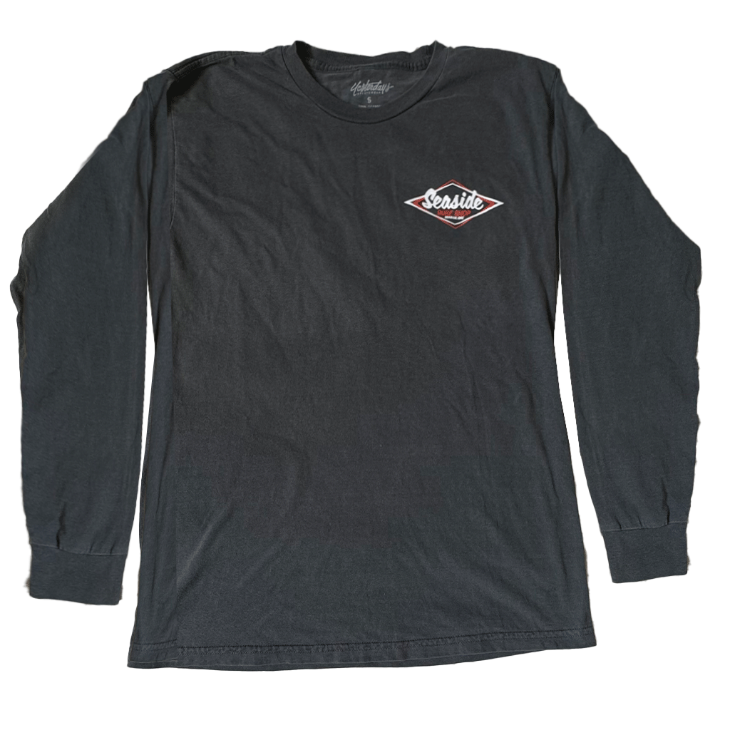 Seaside Surf Garment Dyed Vintage Logo L/S Tee - Smoke