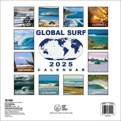 Global Surf Save the Waves Coalition 2025 Surfing Calendar