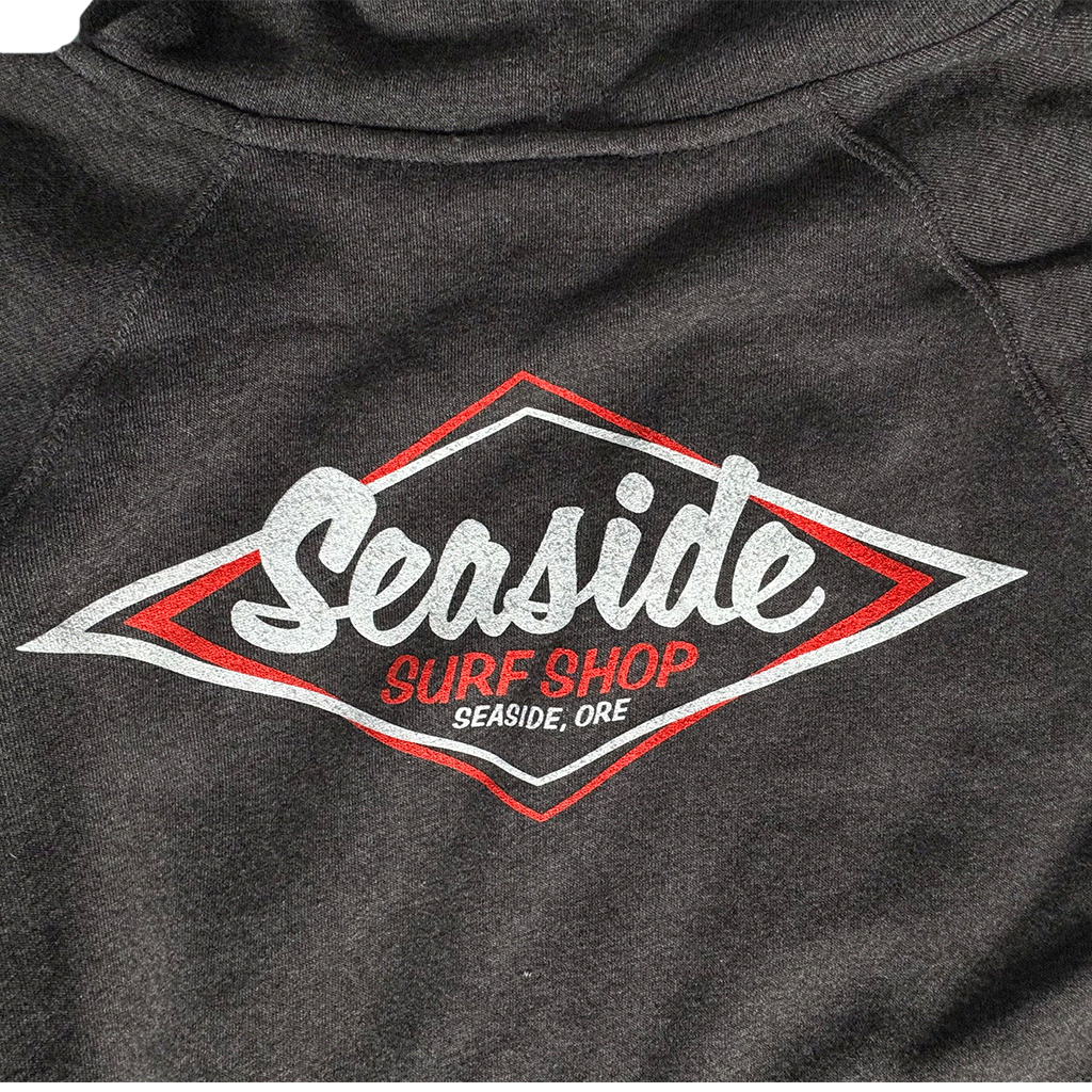 Seaside Surf Shop Vintage Logo Zip Hoody - Smoke