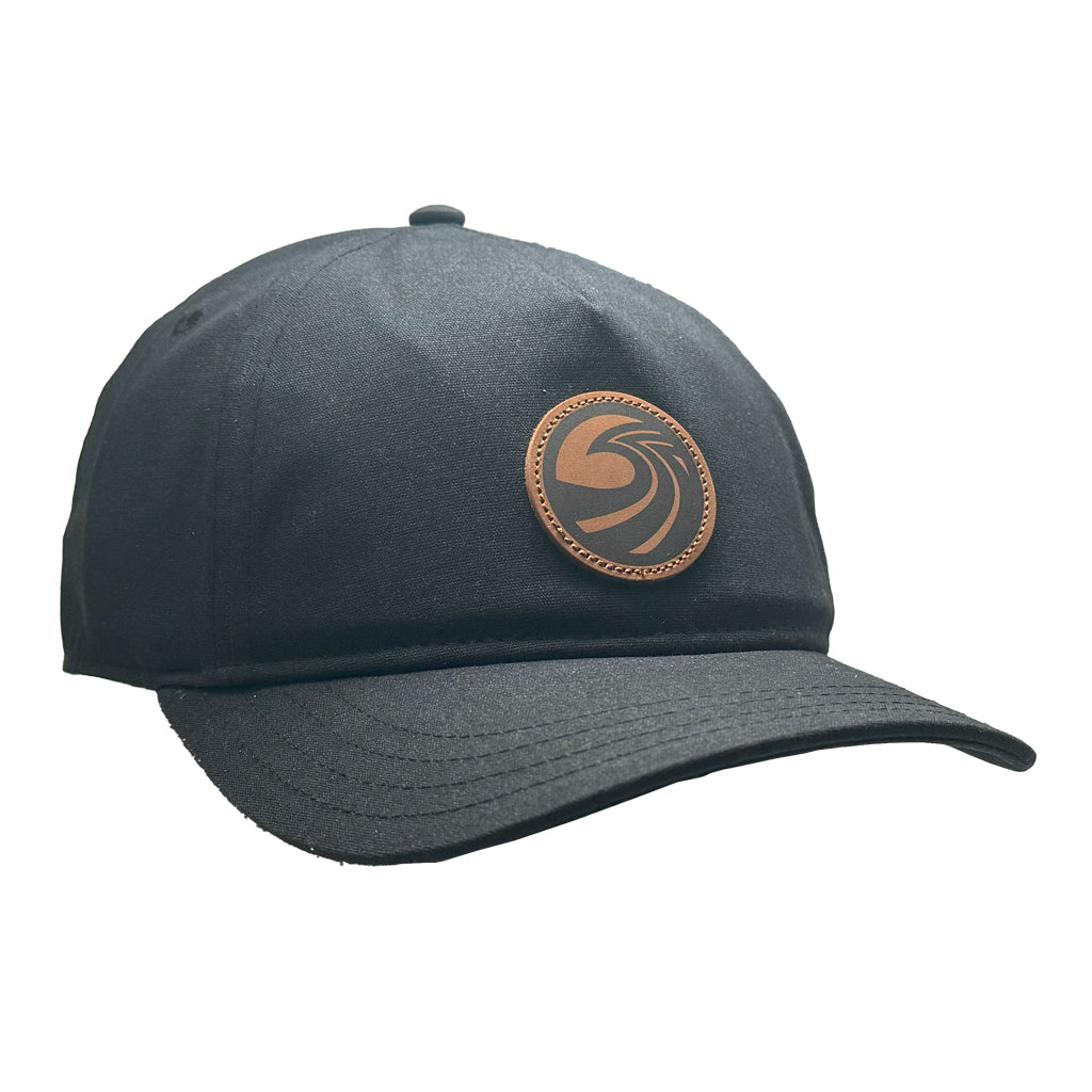 Seaside Surf Shop OG Wave Logo Badge Cap - Waxed Canvas/Jet Black - Seaside Surf Shop 