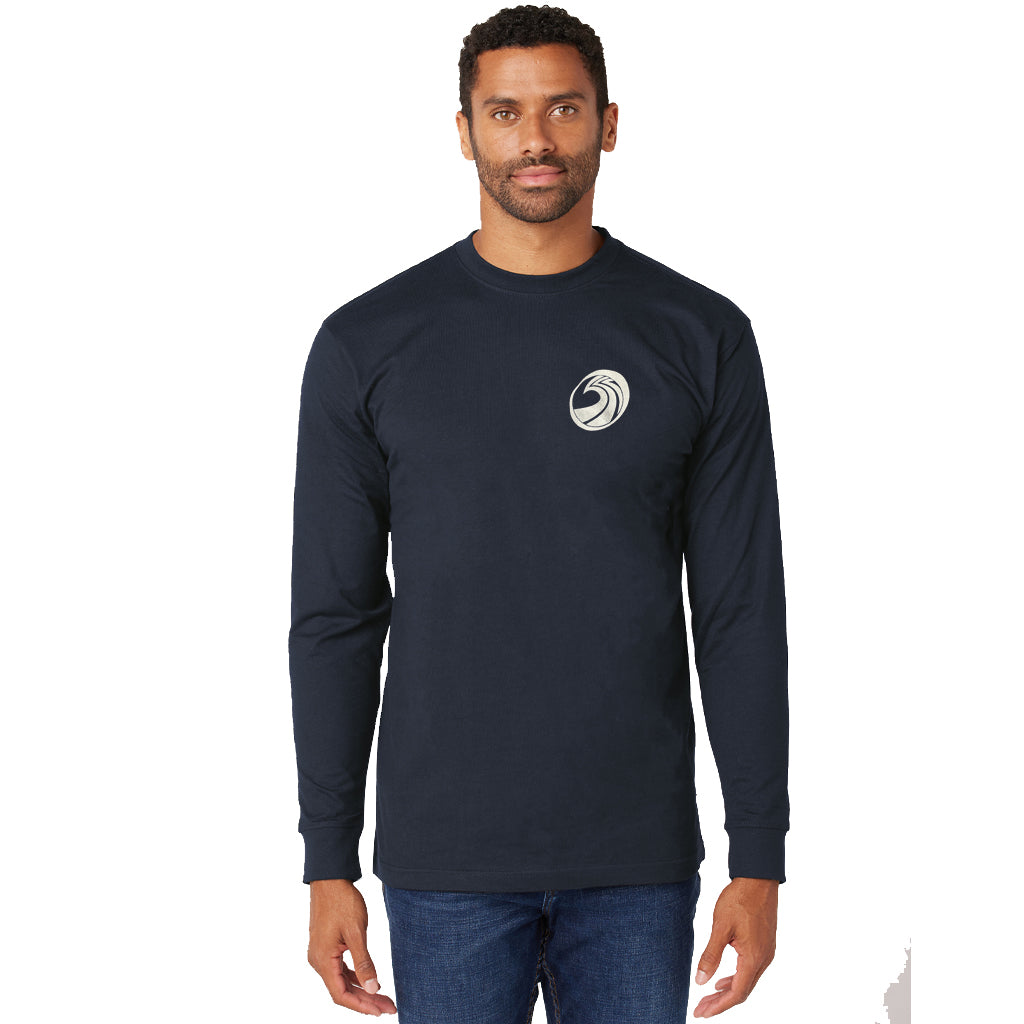 Seaside Surf x Curt Rogers ALS Fundraiser L/S Tee Unisex - Harbor Blue