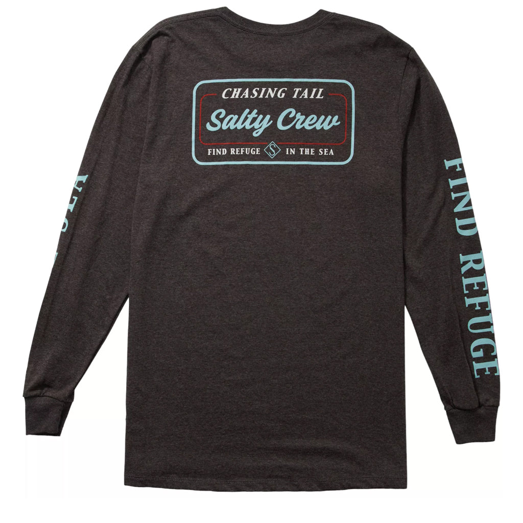 Salty Crew Mens Marina Classic  L/S Tee - Charcoal Heather