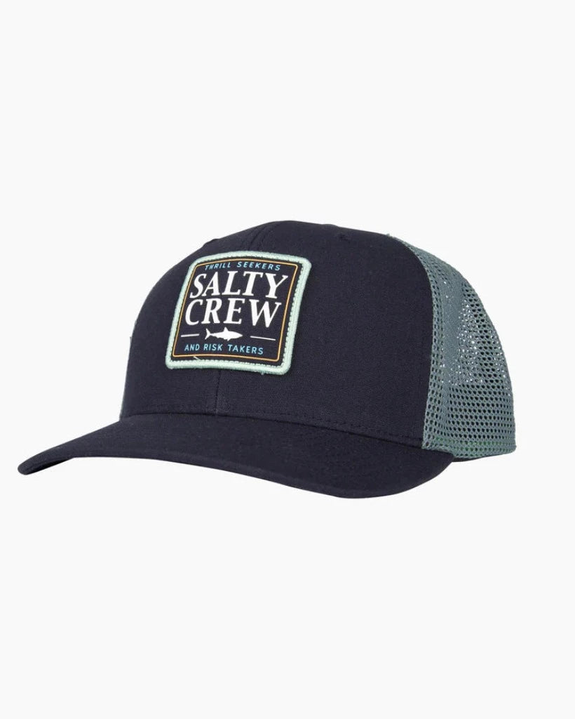 Salty Crew Cruiser Retro Trucker Hat - Navy/Dark Aqua