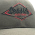 Seaside Surf Shop Vintage Logo Mid Crown Cap - Olive/Grey - Seaside Surf Shop 