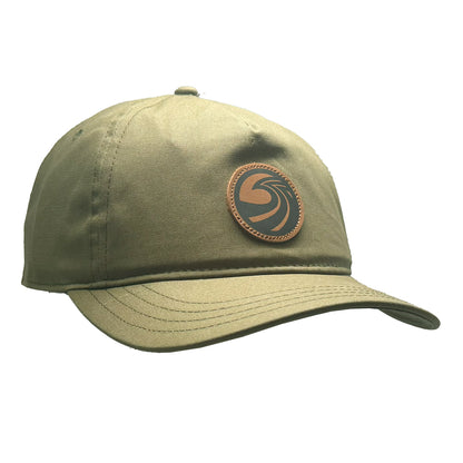 Seaside Surf Shop OG Wave Logo Badge Cap - Waxed Canvas/Olive - Seaside Surf Shop 