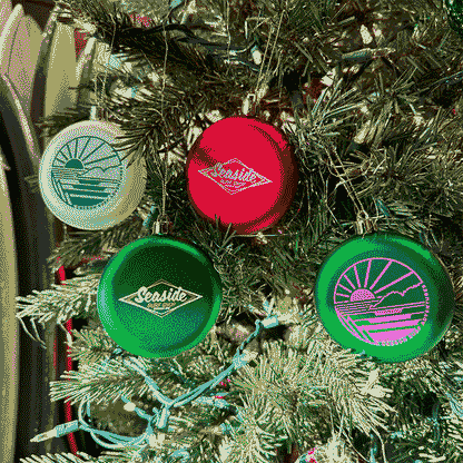 Seaside Surf Shop Christmas Tree Ornaments