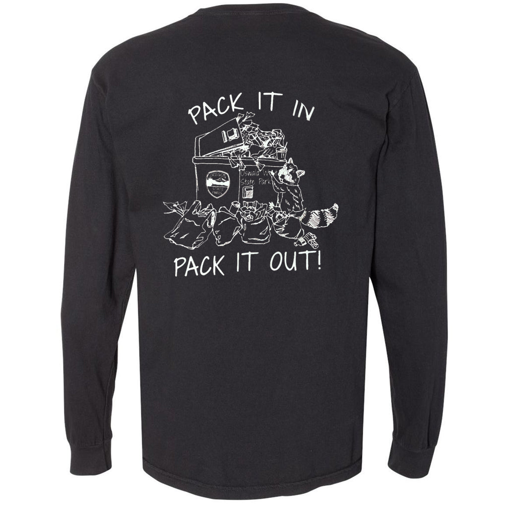 OSA Shorties Fundraiser Tee - Pack it In, Pack it Out L/S Tee - Black