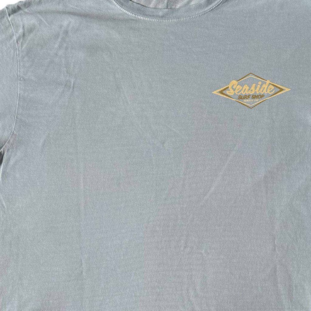 Seaside Surf  Garment Dyed Vintage Logo S/S Tee - Powder