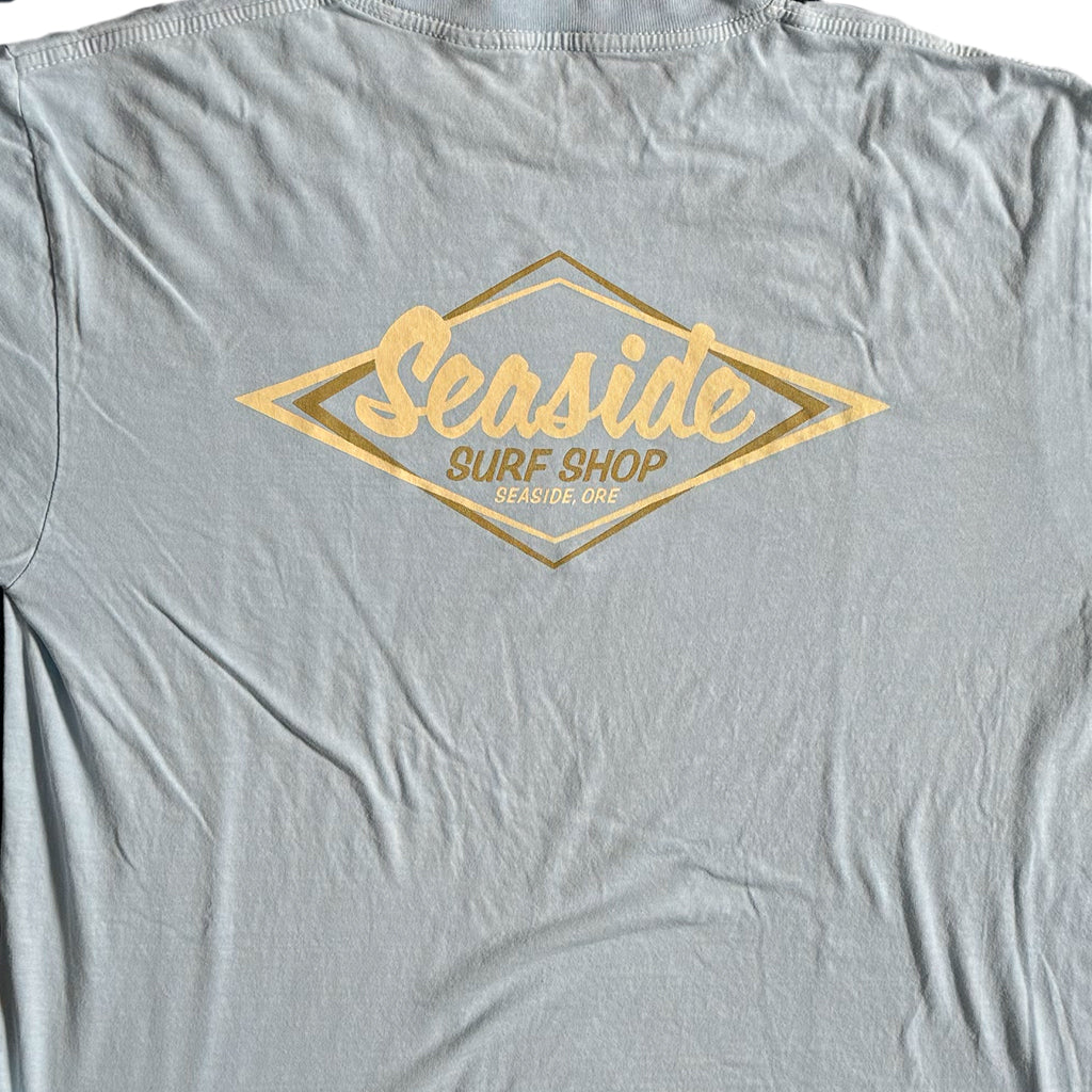 Seaside Surf  Garment Dyed Vintage Logo S/S Tee - Powder