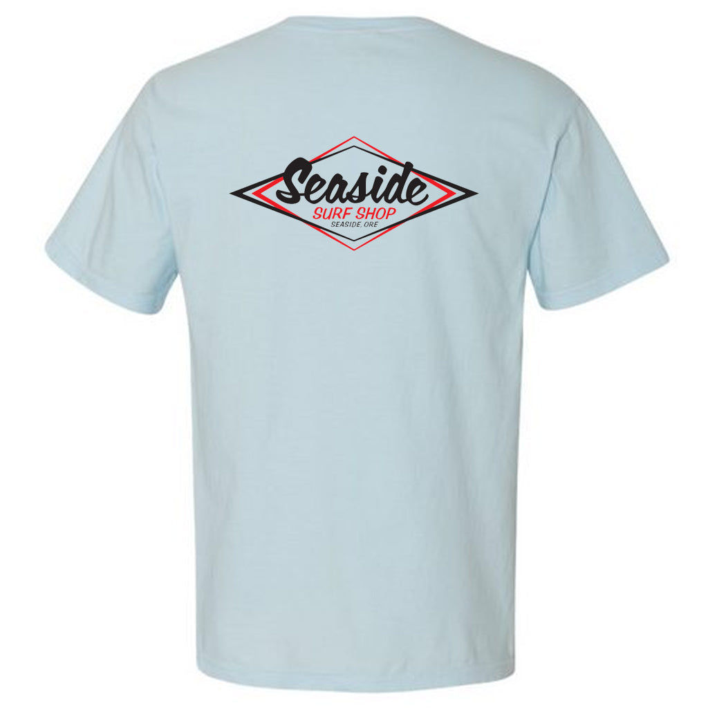 Seaside Surf Garment Dyed Vintage Logo S/S Tee - Powder