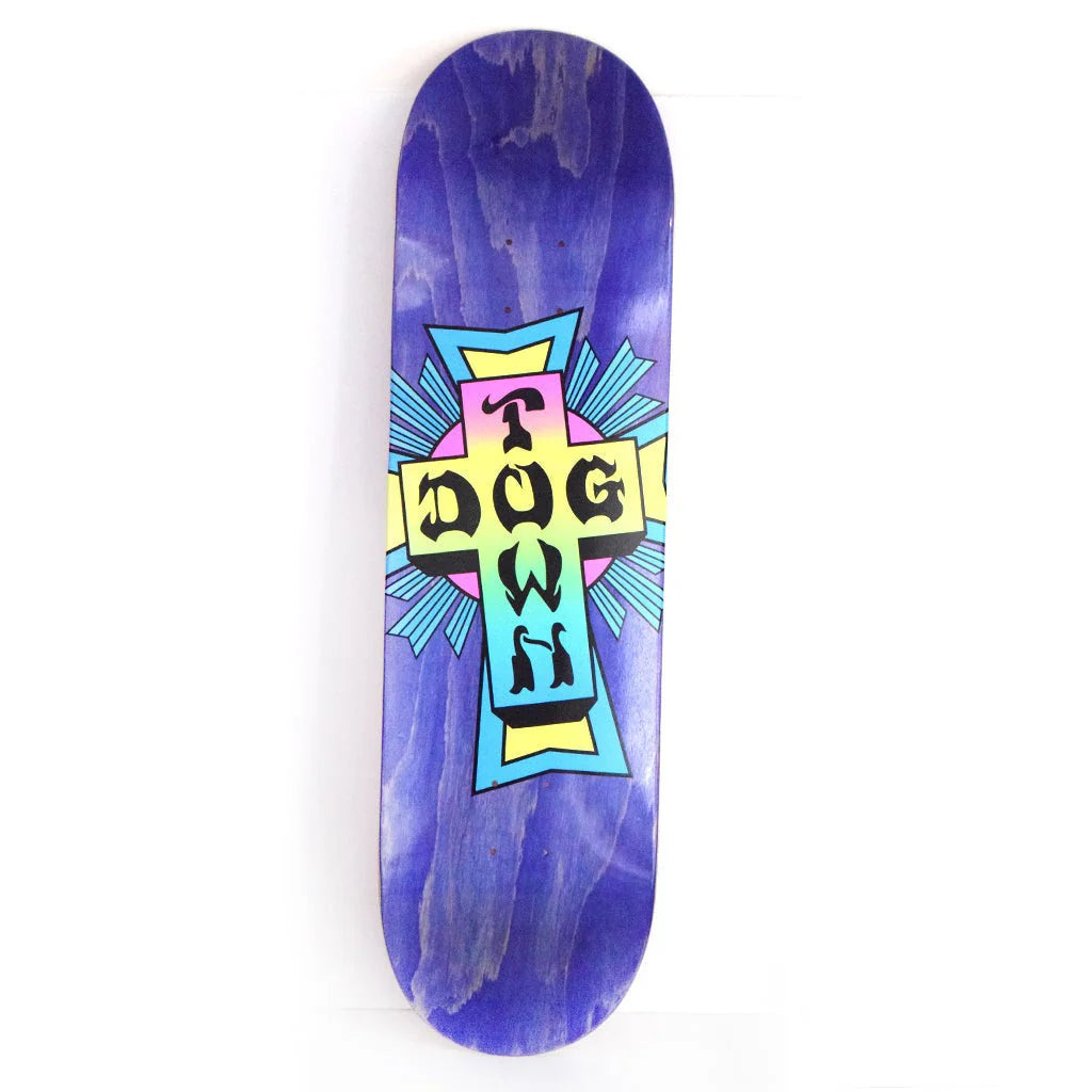 Dogtown Street Cross Logo Deck 8.25&quot; - Neon Cross