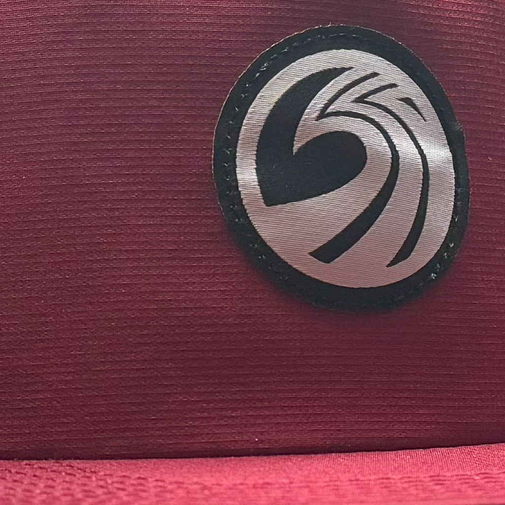 Seaside Surf Shop OG Wave Logo Badge Cap - Crimson - Seaside Surf Shop 