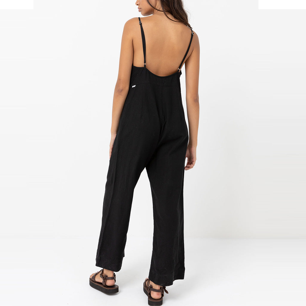 Rhythm Women's Classic Jumpsuit - Black – Seaside Surf Shop