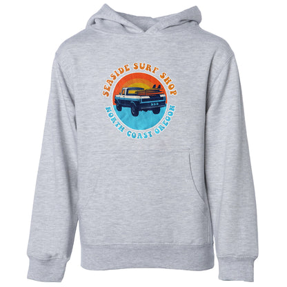 Seaside Surf Shop Youth Beach Truck Pullover Hoody - Grey Heather