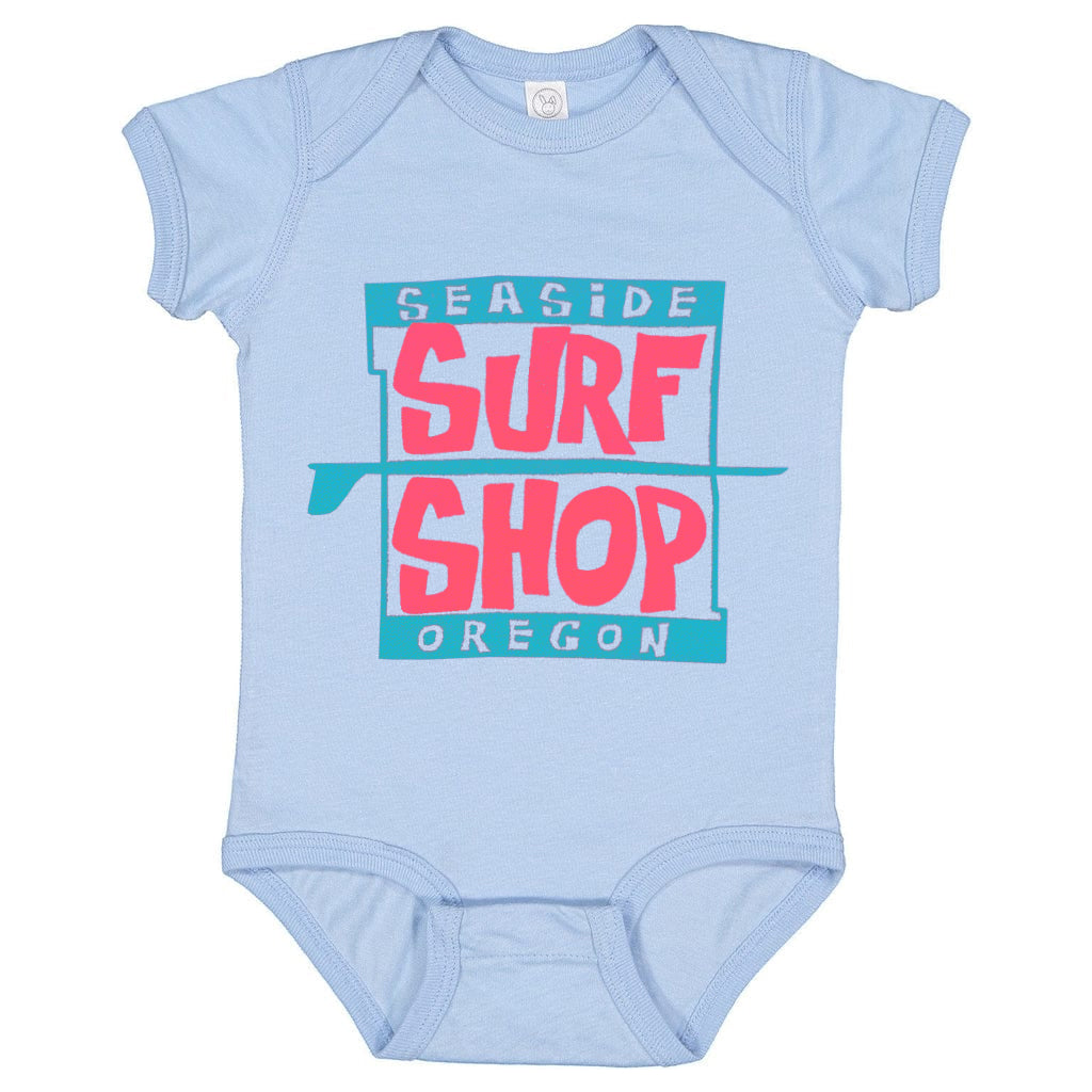 Seaside Surf Shop Surf Rats Onesie - Light Blue