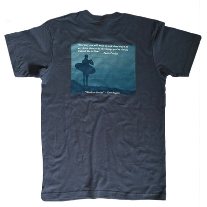 Seaside Surf x Curt Rogers ALS Fundraiser S/S Tee Unisex - Harbor Blue - Seaside Surf Shop 