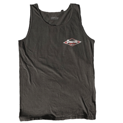 Seaside Surf Garment Dyed Vintage Logo Tank Tee - Smoke