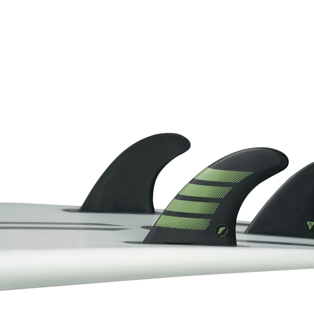 Futures Fins - F8 Alpha Tri-Fin Set - Carbon/Olive - Seaside Surf Shop 