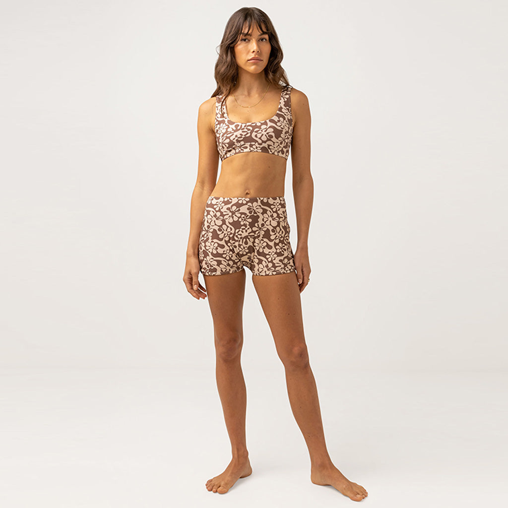 Rhythm Women's Drifter Flora Crop Top - Chocolate