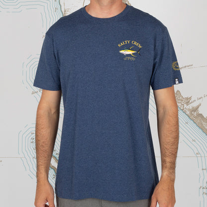 Salty Crew Mens Ahi Mount S/S Tee - Navy Heather - Seaside Surf Shop 