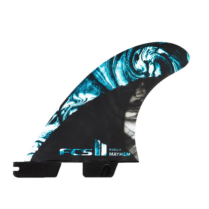 FCS II Matt Biolos Medium Tri/Quad Reactor Fins - Blue - Seaside Surf Shop 