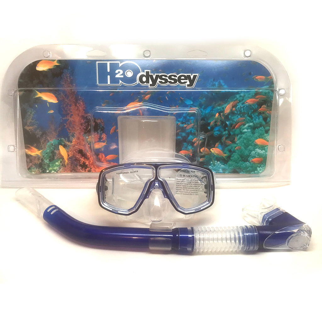 H2Odyssey Adult Snorkel Combo Set - Blue