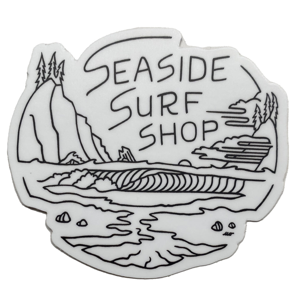 Seaside Surf Shop - Beach Vibes Sticker - 3” x 3&quot; - Seaside Surf Shop 